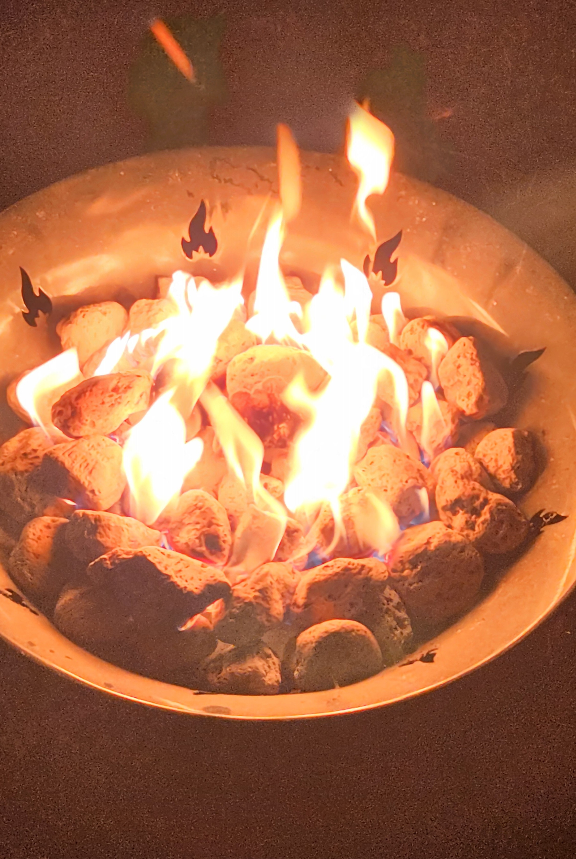 Small backyard bonfire